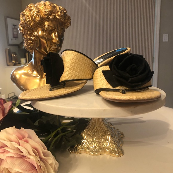 New Ramon Tenza Woven Jute Sandals with Suede Rosette Embellishment - Picture 9 of 11